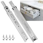 SHUHANG Drawer Runners Kitchen Drawer Runners Cabinet Drawer Slides 45 kg Load Capacity Full Extension with Ball Bearing Slides 200 250 300 350 400 450 500 550 600 mm, Side Mount 1 Pair
