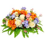 GRPFS Headstone Flower Saddles for Graves Color Silk Cemetery Flower Outdoor Memorial Flowers for Gravesite Gravestone Tombstone Decorations