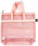 Mesh Travel Shower Caddy Tote Bag for Gym, Swim, Dorms, Bathrooms | 10"x10"x 2.5" | Pink