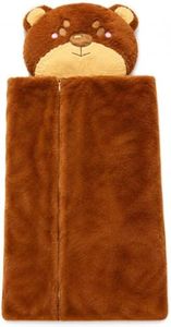 Nalexmi Kids Sleeping Bag, Animal Slumber Bags for Kids, Boys, and Girls. Soft Pillow, Nap Mat, Naptime (Brown Bear)