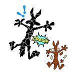 2 Pcs 10" 6.1" Reflective Scratch and Dent Fix Car Sticker, Funny Cartoon Coyote Splash Into Pieces, Bumper Stickers for Jeep, Truck, Motorcycle, Laptop, Skateboard, Window Decals Band-Aid Stickers