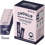 Choolip Squeeze Vita Stick Cute Cat Treats Infused with Brain Support Cat Vitamins. 49x Individually Wrapped Cat Treats That Dogs Can Also Eat. Cat Birthday Treat, Calming Cat Treats or Training Tool