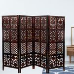 CRAFT DECOR Wooden partition for Living Room | Wood Screen for Pooja Room | Hall Partition | Separator for Living Room | Modern Decorative Wall Divider | Folding Door Screen Kitchen | Foldable Panel