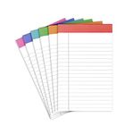 PAPERAGE Lined Legal Pads, (Rainbow), 6 Pack, 50 Sheets Each, Wide/Legal Ruled, Note Pads, Paper, 5 inches x 8 inches