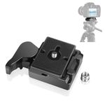 UTEBIT 323 RC2 Quick Release Plate Compatible with Manfrotto 200PL-14 QR Plates Quick-Release Clamp Adapter with Rapid Connect Clamp and 1/4'' to 3/8'' Screw for DSLR Camera Tripod Ball Head