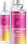 Pink Stork Magnesium Spray Mist - Pure Magnesium Chloride for Morning Sickness, Calm, Stress, & Sleep - Fast-Absorbing, Pregnancy Must Haves, 200 mg per 6 Sprays, 4 oz Unscented