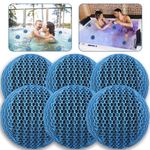 JULMELON Hot Tub Scum Absorber,6 Pack Spa & Pool Scum Eliminating Balls Reusable Hot Tub Oil Absorbing Sponge Washable Scum Floating Filter to Keep Water Clear Clean for Pool Bath Hot Tub Accessories