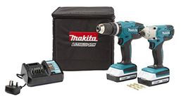 Makita DK18015X2 Cordless Hammer Drill and Impact Driver Combo Set