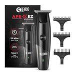 Beardo Ape-X EZ Trimmer for Men Beard | 110 Min Run Time | 7000 RPM Motor | Lithium Ion Battery | Multiple Length Settings | Durable Blades | Beard Trimmer for Gen Z