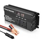 LVYUAN Power Inverter 2000W DC 12V to 240V AC Car Converter with 4 USB, 3 AC Sockets and LED Display Black