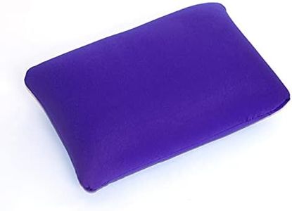 Cushie Pillows Travel Microbead Squishy Pillow for Neck Pain - 13.5 x 10 inches Rectangle - Purple