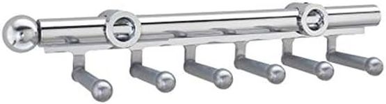 Rev-A-Shelf 14" Pull Out Belt and Scarf Closet/Cabinet Organizer with 6 Non-Slip PVC Coated Hooks and Easy Mounting Hardware, Chrome, CBSR-14-CR