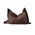 MaxiBean Large Bean Bag Chair for Kids and Children - Gaming BeanBag Cushion with Filling Beans Included, Perfect for Living Room, Bedroom, Garden Room, and Outdoor Use Weather Resistant - Brown