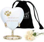 White Small/Mini size Heart keepsakes Urn for Pets/Cat's Ashes (3 Inches from Each Side) Unique Medium Urn - Tiny Urns - Miniature Cremation Urn - Keepsake Urn - Funeral Urn - Small Pet Earn -ERN