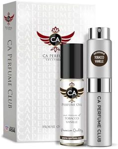 CA Perfume Duo Impression of Tobacco Vanille For Men Eau de Parfum Refillable Atomizer Sprayer + Fragrance Body Oil Travel Size Roll-On 0.27 Fl Oz+0.33 Fl Oz