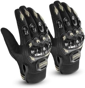 Motorcycle Gloves Winter Cold Weather Warm Touchscreen Waterproof Windproof Protective Gear Motorcycle Gloves for Men and Women, Full Finger Motorbike Gloves (Black, L)