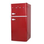 Commercial Cool CCRRD45HR 4.5 Cu. Ft True Freezer, Vintage Style Refrigerator, Red