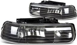 DNA MOTORING HL-OH-CS99-2P-BK Headlight Assembly, Driver and Passenger Side,Black