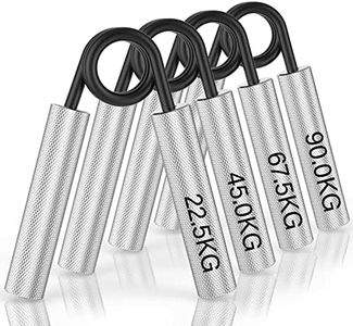 ZEAGUS Grip Strength Trainer 4 Pack,22.5KG-90KG Metal Hand Grip Strengthener,Non-Slip Heavy-Duty Forearm Exerciser,Hand Gripper for Muscle Building and Hand Rehabilitation Exercising