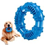 Feeko Dog Chew Toys for Aggressive Chewers Large Breed, Non-Toxic Natural Rubber Indestructible Dog Toys, Tough Durable Puppy Chew Toy for Medium Large Dogs - Fun to Chew, Chase and Fetch(Blue)