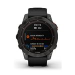 Garmin Fenix 7 Solar, Adventure smartwatch, with Solar Charging Capabilities, Rugged Outdoor Watch with GPS, Touchscreen, Health and Wellness Features, Slate Gray with Black Band