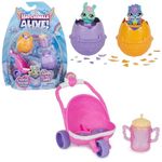 Hatchimals Alive, Hatch N’ Stroll Playset with Stroller Toy and 2 Mini Figures in Self-Hatching Eggs, for Girls & Boys Ages 3+