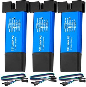 AZDelivery 3 x ST-Link V2 Mini USB emulatore di programmazione per STM8 e STM32 con involucro in alluminio compatibile con Arduino incluso un E-Book!