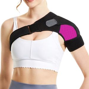 Adjustable Shoulder Brace, Breathable Neoprene for Stability and Pain Relief for Men and Women, Shoulder Brace Gentle Support for Left/Right
