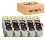 Replacements for Kodak 10XL 10B 10 Black Compatible Ink Cartridge 5 Pack Black Ink Use for Kodak 5100 5300 5500 ESP3250 ESP5250 ESP3 ESP5 ESP7 ESP9 Hero 7.1, 9.1 Printers