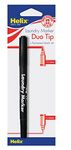 Helix Dual Tip Fabric and Laundry Permanent Marker Pen - Black