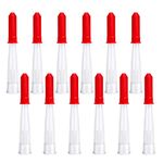 12 Pieces Spare Silicone Sealant Nozzles, Silicone Tube Nozzle Sealant Caulk Caps Resealable Silicone Cartridge Nozzles with 12 Pcs Red Nozzle Caps for Bathroom Kitchen Finishing Sealing