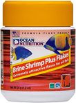 Ocean Nutrition Brine Shrimp Plus Flake Fish Food 1.2 Ounces (34 Grams) Jar | Freshwater & Saltwater Marine Aquarium Flakes Food for Aquariums