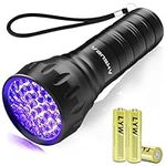 Black Light UV Light Flashlight, 21 LED 395nm Ultraviolet Blacklight Flashlight Mini Pet Urine Detector for Dog/Cat, Dry Stains, Resin Curing, Matching with Pet Odor Eliminator(Batteries are Included)