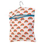 Beldray LA081544EU7 Peg Bag – Rainbow Print With Washing Line Hanger, Pegs Storage Sack, Holds Up To 50 Pegs, Clothespin Holder Pouch, Reusable Hanging Bag For Laundry Lines, Multicoloured Pattern