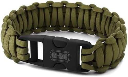 M-Tac Paracord Bracelet - Tactical Wristband with Fastex - Survival Cord for Outdoor Hiking Survival Camping (L, Olive)