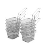 8PCS Mini Fry Basket, Stainless Steel French Deep Fryers Basket Net Mesh Fries Chip Kitchen Tool