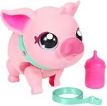 Little Live Pets - My Pet Pig Soft and Jiggly Interactive Toy Pig That Walks, Dances and Nuzzles. 20+ Sounds & Reactions. Batteries Included. for Kids Ages 4+, Multicolor