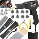 Upgraded 220W Plastic Welder Bumper Repair Kit,2-in-1 Plastic Welding Kit 800PCS Hot Staples & 30pcs Plastic Welding Rods,Hot Stapler Plastic Repair Kit for Car Bumper Kayak Crack Repairs(Black)