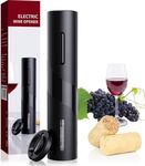 Electric Wine Opener, Battery-Powered, Cork Puller, Foil Cutter Included, Simple Design, Effortless and Enjoyable Wine Cork Removal, Convenient Wine Accessory, Best Choice for Wine Lovers(Black)