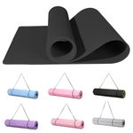 Good Nite Yoga Mat Exercise Fitness Mat Extra Thick Non-Slip Training Mats for Sports Pilates Gym Mats Floor Gym Resistance Mat with Carrying Strap