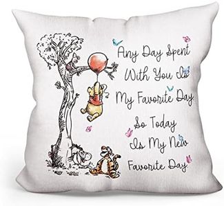 Friendship Gifts for Women Friends, Women, Girls, BFF, Besties, Favorite Day Quotes Throw Pillow Cover Cute Pillow Case Linen Pillowcase Cushion Case Home Decor Gifts - 18x18 Inch