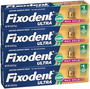 Ultra Max Hold Plus Scope Secure Denture Adhesive for Full and Partial Denture Wearers, 1.8oz 4 Pack