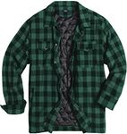 COOFANDY Men's Shirt Checked Lining Winter Lumberjack Shirt Thermal Shirt Jacket Winter Jacket Coat Army Green S
