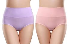 PLUMBURY Women Cotton Full Coverage High Waist Panty, Size M-XXL (Pack of 2 Panty)