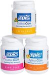 Epic Gum - Aspartame Free 100% Xylitol - Chewing Gum Sugar Free Gum - Fresh Fruit, Bubblegum, Orange Mango Variety, 50 Pieces (Pack of 3)