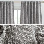 HLC.ME Easton Jacquard Slub Texture - Privacy Curtains with Back Tab Rod Pocket Lightweight Window Curtains Drapery Panels for Bedroom, Dining Room & Living Room, 2 Panels (52 x 96 Inch, Grey)