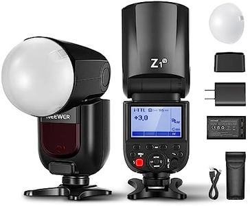 NEEWER Z1-N TTL Round Head Flash Speedlite for Nikon with Magnetic Dome Diffuser, 76Ws 2.4G 1/8000s HSS Speedlight, 10 Levels LED Modeling Lamp, 2600mAh Battery, 480 Full Power Shots, 1.5s Recycling