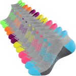 Eallco Womens Ankle Socks 6 Pairs Running Athletic Cushioned Tab Socks