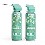 iDuster 10 oz Compressed Gas Duster Disposable Electronics Dust Off, 2-Pack