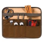 Canvas Tool Roll,Waxed Canvas Knife Case Storage,10 Slot Waxed Canvas Chef Bag Knife Storage Roll Bag,Chefs Knife Roll,Portable Knife Bag Cultery Storage Holder for Men Pro Chef